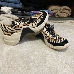 Mark nason chunky leather dad sneakers shoes animal print sz 9 euc